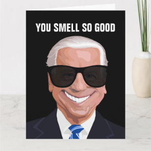 JOE BIDEN FUNNY SNIFF SMELL SI BONNE CARTES D'ANNI