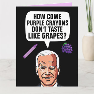 JOE BIDEN FUNNY THOUGHT PROVOGHT BIRTHDAY CARD BEDANKKAART