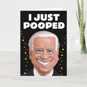 JOE BIDEN FUUNY POOP POOPÉE CARTES DE NOËL POOPÉRÉ