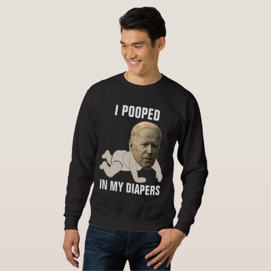 JOE BIDEN GEPOEPT IN LUIERS GRAPPIGE T-shirts (Voorkant volledig)