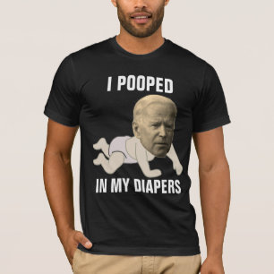 JOE BIDEN GEPOEPT IN LUIERS GRAPPIGE T-shirts