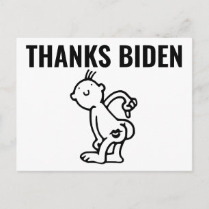 JOE BIDEN GRAPPIGE BEDANKT KAARTJES VOOR ACHTERWER BRIEFKAART