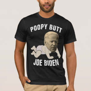JOE BIDEN GRAPPIGE POPPY BUTT Donkere T-shirts