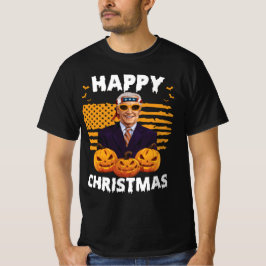 Joe Biden Happy Halloween American Flag Pumpkin T- T-shirt