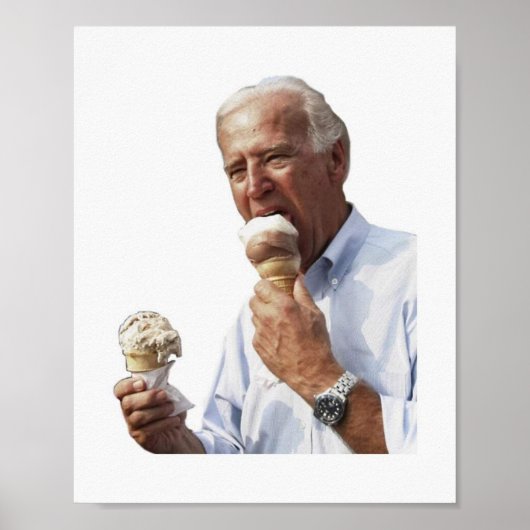 Joe Biden Ice Cream Meme Poster (Voorkant)