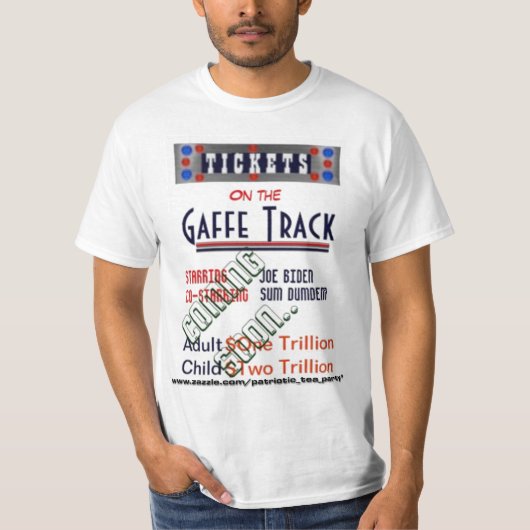 Joe Biden in Gaffe Track T-shirt (Voorkant)