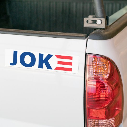 Joe Biden is een Joke Bumpersticker (Op Truck)