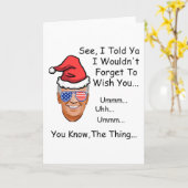 Joe Biden je weet, het ding... Grappig kerstfeest Kaart (Gele Bloem)