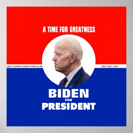 Joe Biden JFK-stijl Poster (Voorkant)