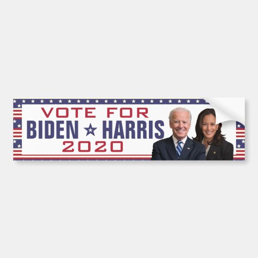 Joe Biden Kamala Harris 2020 Foto President Vice Bumpersticker (Voorkant)