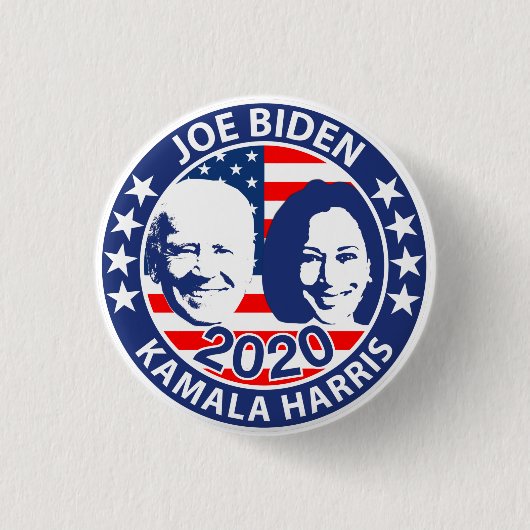 Joe Biden & Kamala Harris 2020 Ronde Button 3,2 Cm (Voorkant)