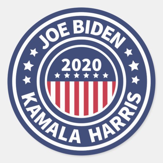 Joe Biden Kamala Harris 2020 Ronde Sticker (Voorkant)