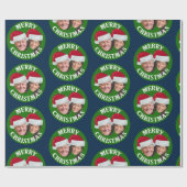 Joe Biden Kamala Harris 2020 w/ Santa Hats - Blue Cadeaupapier (Vlak)