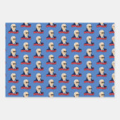 Joe Biden Kamala Harris Blue POTUS Trio Set Gift Inpakpapier Vel (Voorkant 2)