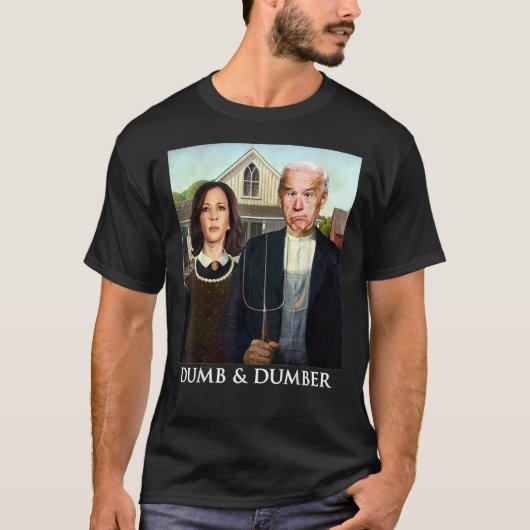 Joe Biden Kamala Harris Dumb en Dumber 2020 Funny T-shirt (Voorkant)