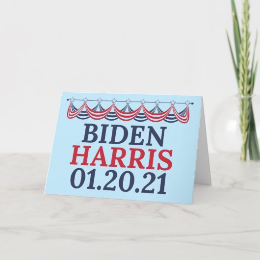 Joe Biden Kamala Harris Inauguratiedag Kaart (Voorkant)