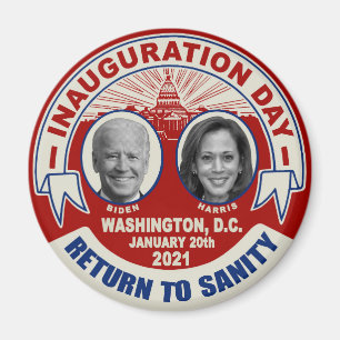 Joe Biden Kamala Harris Inauguration Day Souvenir Magneet