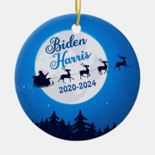Joe Biden Kamala Harris kerstrenderaaraaraaraarske Keramisch Ornament
