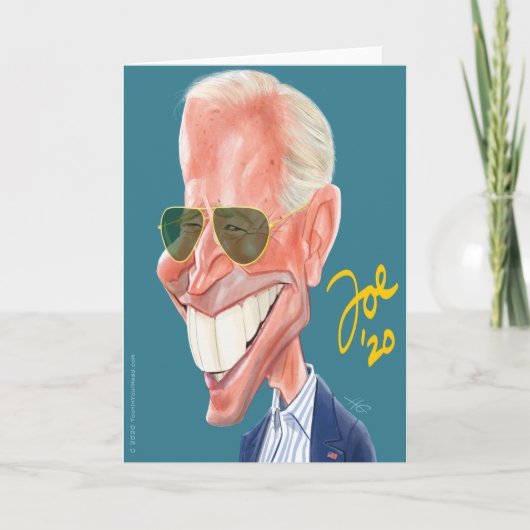 Joe Biden karikatuur wenskaart Kaart (Voorkant)