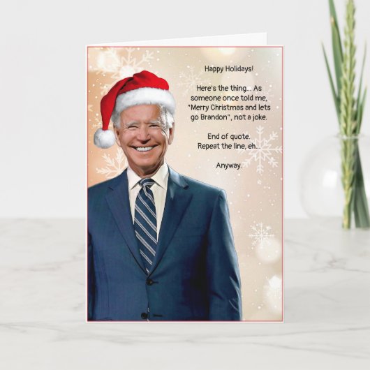 Joe Biden-kerstKaart Feestdagen Kaart (Voorkant)