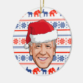 Joe Biden kerstkeramisch Ornament (Links)