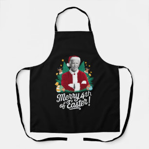Joe Biden Kerstmis Kerstman Gelukkig 4e Pasen Xmas Schort