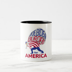 Joe Biden Last voor Amerika Tweekleurige Koffiemok