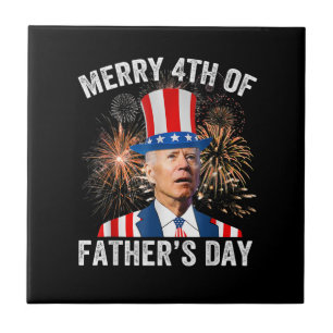 Joe Biden Merry 4th of Vaderdag Funny 4th of J Tegeltje