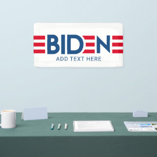 Joe Biden - moderne rode strepen en blauwe naam Ba Spandoek