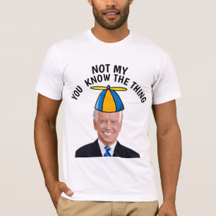 JOE BIDEN NIET MIJN PRESIDENT DAN BUTTON T-SHIRT