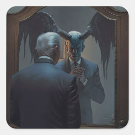 Joe Biden ontmoet zijn nieuwe Ego Vierkante Sticker