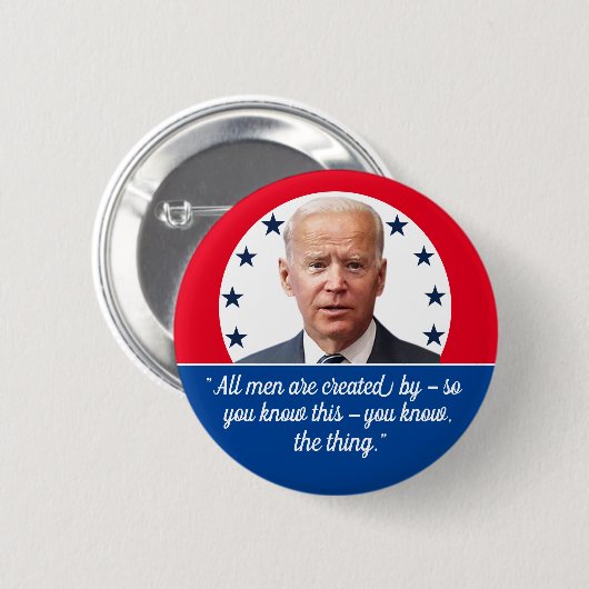 Joe Biden - Orator Ronde Button 5,7 Cm (Voorkant /achterkant)