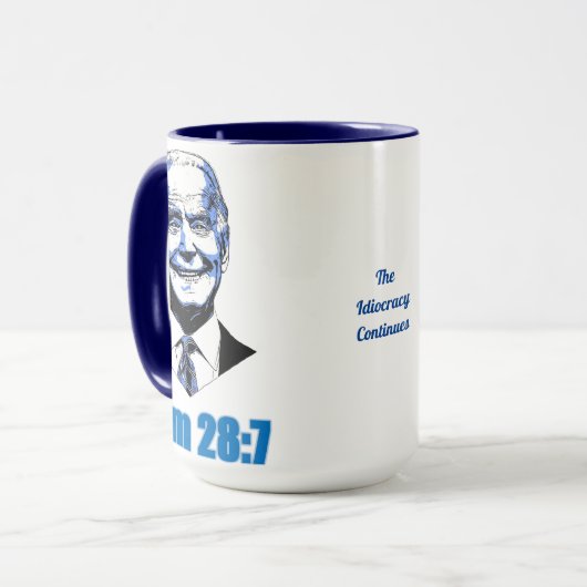 Joe Biden Palm 28:7 (Idiocratie) Mok (Voorkant links)