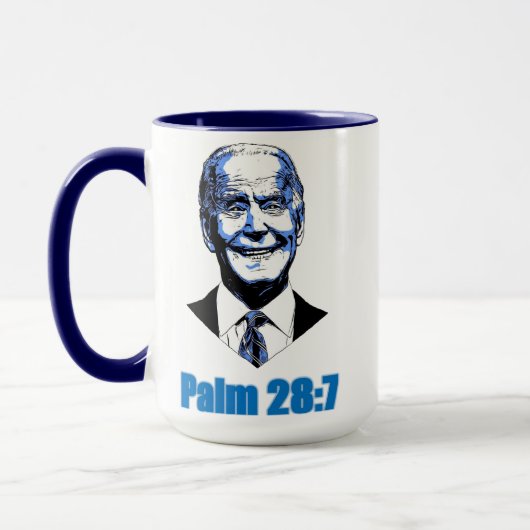 Joe Biden Palm 28:7 (Idiocratie) Mug (Gauche)