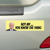 JOE BIDEN PAS MON PRÉSIDENT BUMPER STICKER (En voiture)