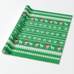Joe Biden Pattern Holiday Cadeaupapier