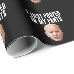 JOE BIDEN POOPED BROEK GRAPPIG CADEAUPAPIER