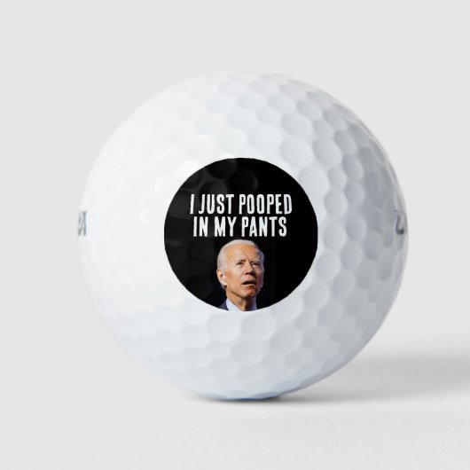 JOE BIDEN POOPED PANTS BALLES DE GOLF FUNNY (Devant)