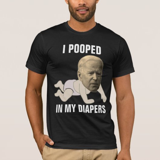 JOE BIDEN POOPÉE DANS DIAPERS FUNNY T-Shirts (Devant)
