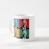 JOE BIDEN Pop Art Aviators Koffiemok (Voorkant links)