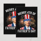 Joe Biden Prettig 4e Vaderdag Funny 4e Juli Kaart (Voorkant / Achterkant)