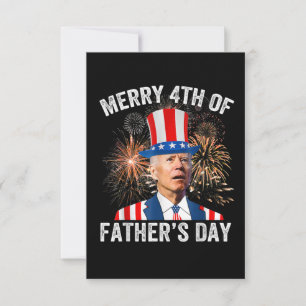 Joe Biden Prettig Vadersdag 4e Grappige 4e Juli Kaart