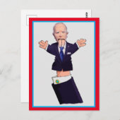 Joe Biden puppet Briefkaart (Voorkant / Achterkant)