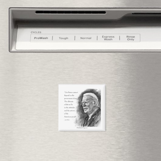 Joe Biden & Quote Fridge Magnet (In Situ (Lave-vaisselle))