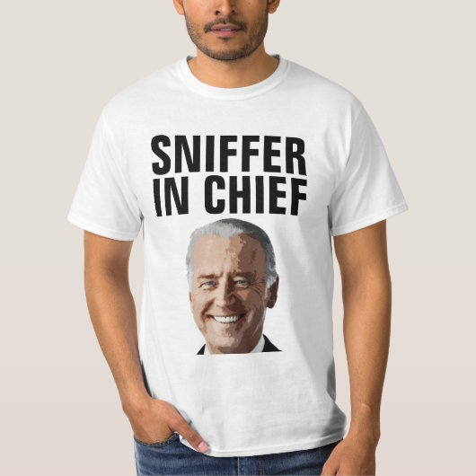 JOE BIDEN SNIFFER EN CHEF FUNNY T-SHIRTS TEE - SHI (Devant)
