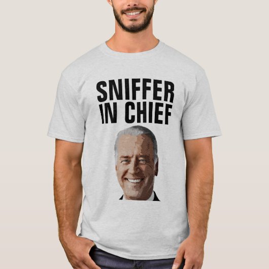 JOE BIDEN SNIFFER EN CHEF FUNNY T-SHIRTS TEE - SHI (Devant)