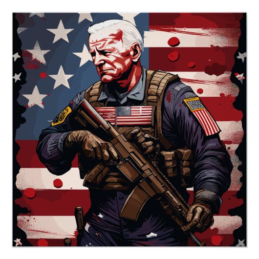 Joe Biden Soldier Perfect Poster (Voorkant)