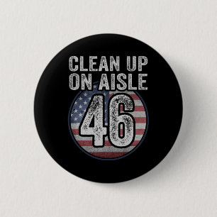Joe Biden Trump 2024 Back America Clean Up op Aisl Ronde Button 5,7 Cm
