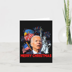 Joe Biden verwarde patriottische vrolijke kerst vo Kaart