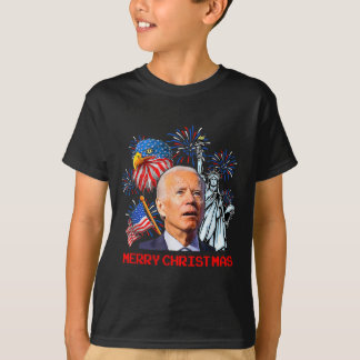 Joe Biden verwarde patriottische vrolijke kerst vo T-shirt